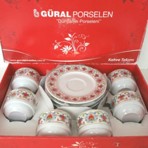 Gural Porcelain Turkish Coffee Set 6 Porselen Turk Kahvesi Fincan Seti Kanada Toronto Canada United States Ottawa Montreal Quebec Laval Vancouver Edmonton New York California Mississauga Kitchener Hamilton Halifax New York California Niagara Falls Peterborough Ajax Oakville Vaughan Brampton Bolton Milton