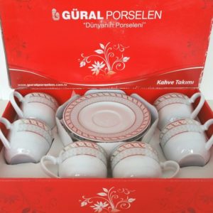 Gural Porcelain Turkish Coffee Set 6 Porselen Turk Kahvesi Fincan Seti Kanada Toronto Canada United States Ottawa Montreal Quebec Laval Vancouver Edmonton New York California Mississauga Kitchener Hamilton Halifax New York California Niagara Falls Peterborough Ajax Oakville Vaughan Brampton Bolton Milton