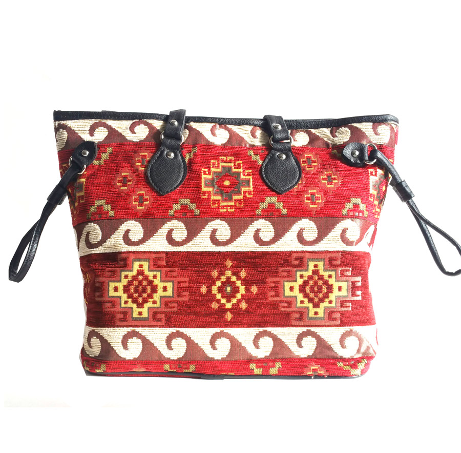 Turkish Traditional Carpet Design Hand Bag | Hali Motifli El Cantasi ...