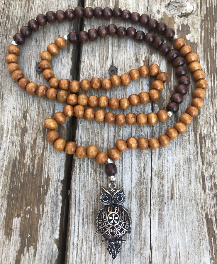 Handmade Meditation & Yoga Necklace with 108 Wood Bead Japa Mala - Turkish  Bazaar Canada & United States