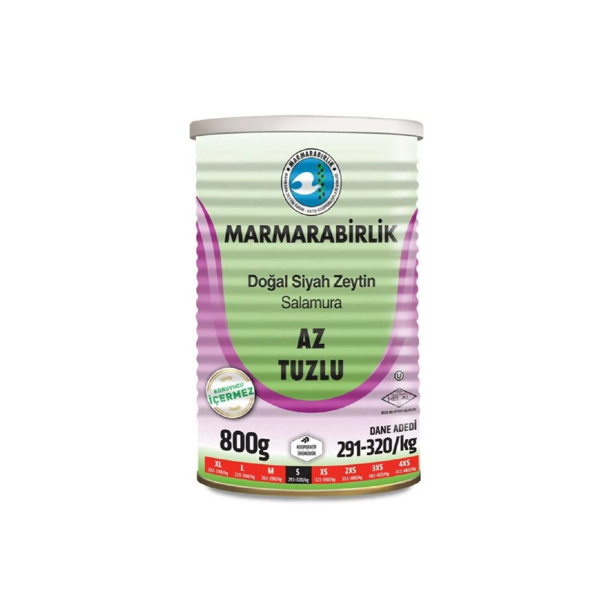 Natural Black Olives Marmarabirlik 800g