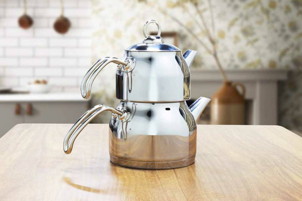 Stainless Steel Turkish Tea Pot, Caydanlik