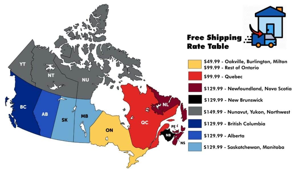 Free Shipping Map