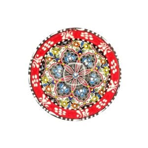 turkish ceramic plate red 12cm