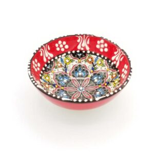 turkish ceramic plate red 12cm