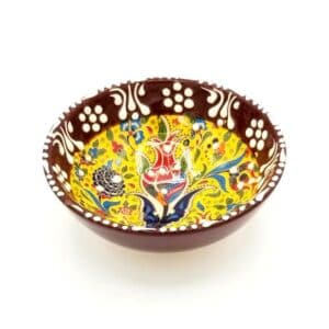 turkish ceramic plate brown 12cm