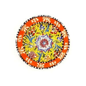 Turkish Ceramic Bowl Orange 12cm