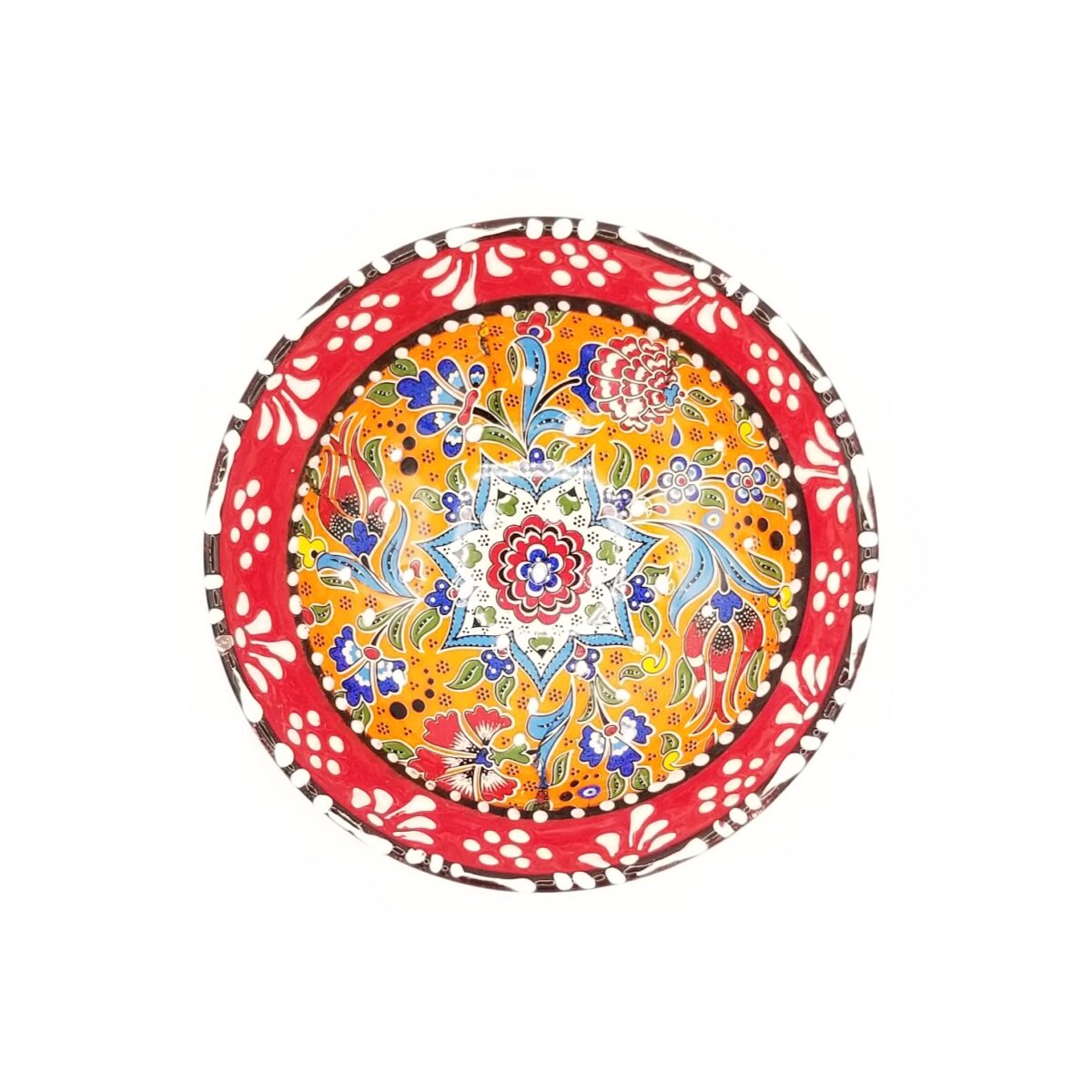 turkish ceramic plate red 12cm