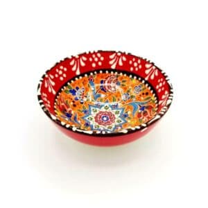 turkish ceramic plate red 12cm