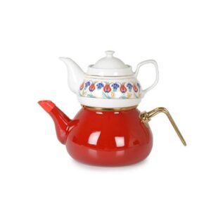 unique teapots red and white 1unit